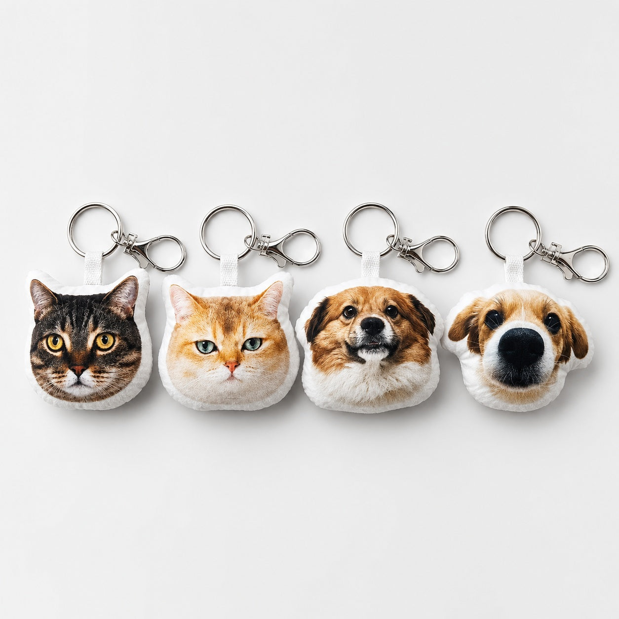 Custom Pet Photo Plush Keychain