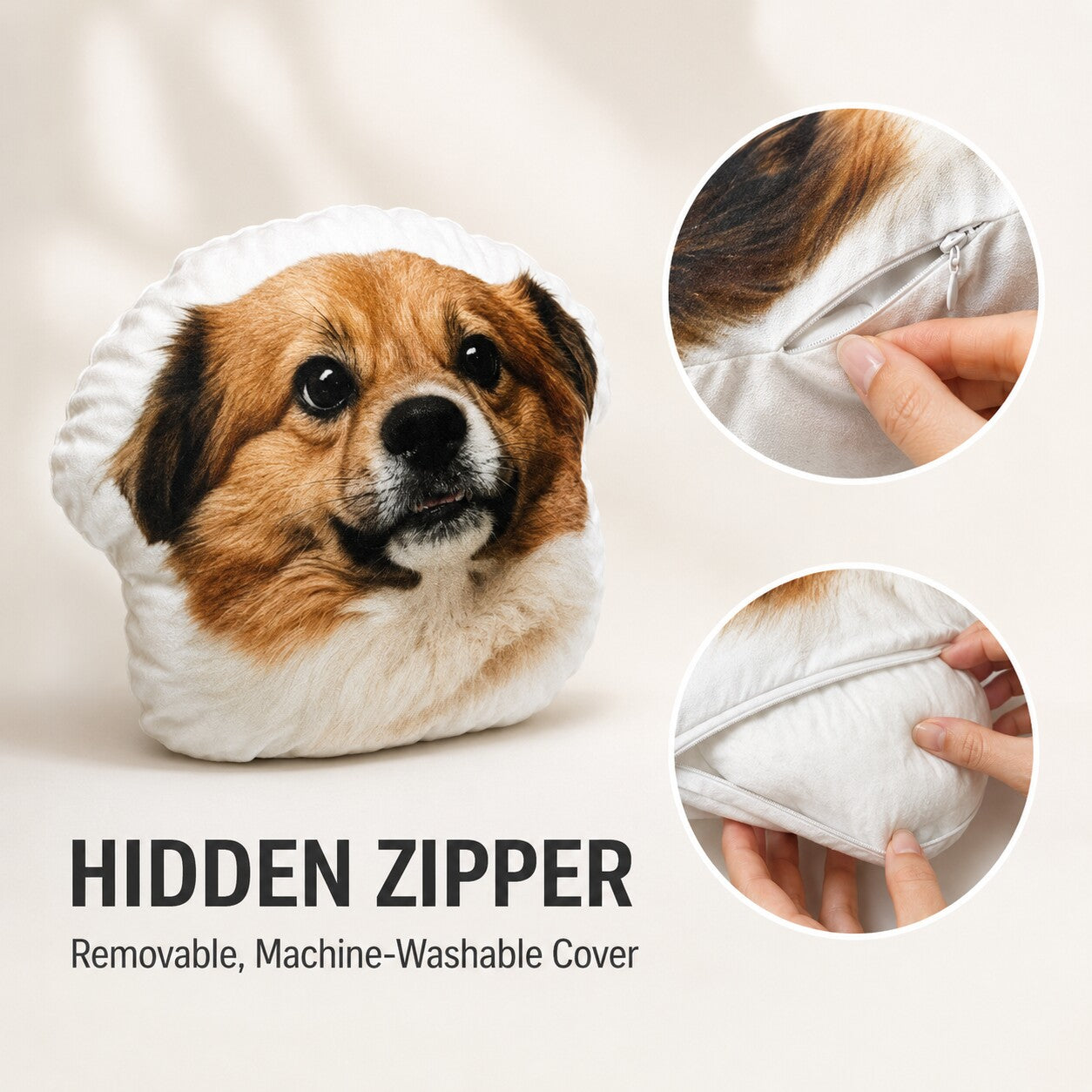 Custom Pet Face Pillow – Personalized Photo Cushion – product view 4