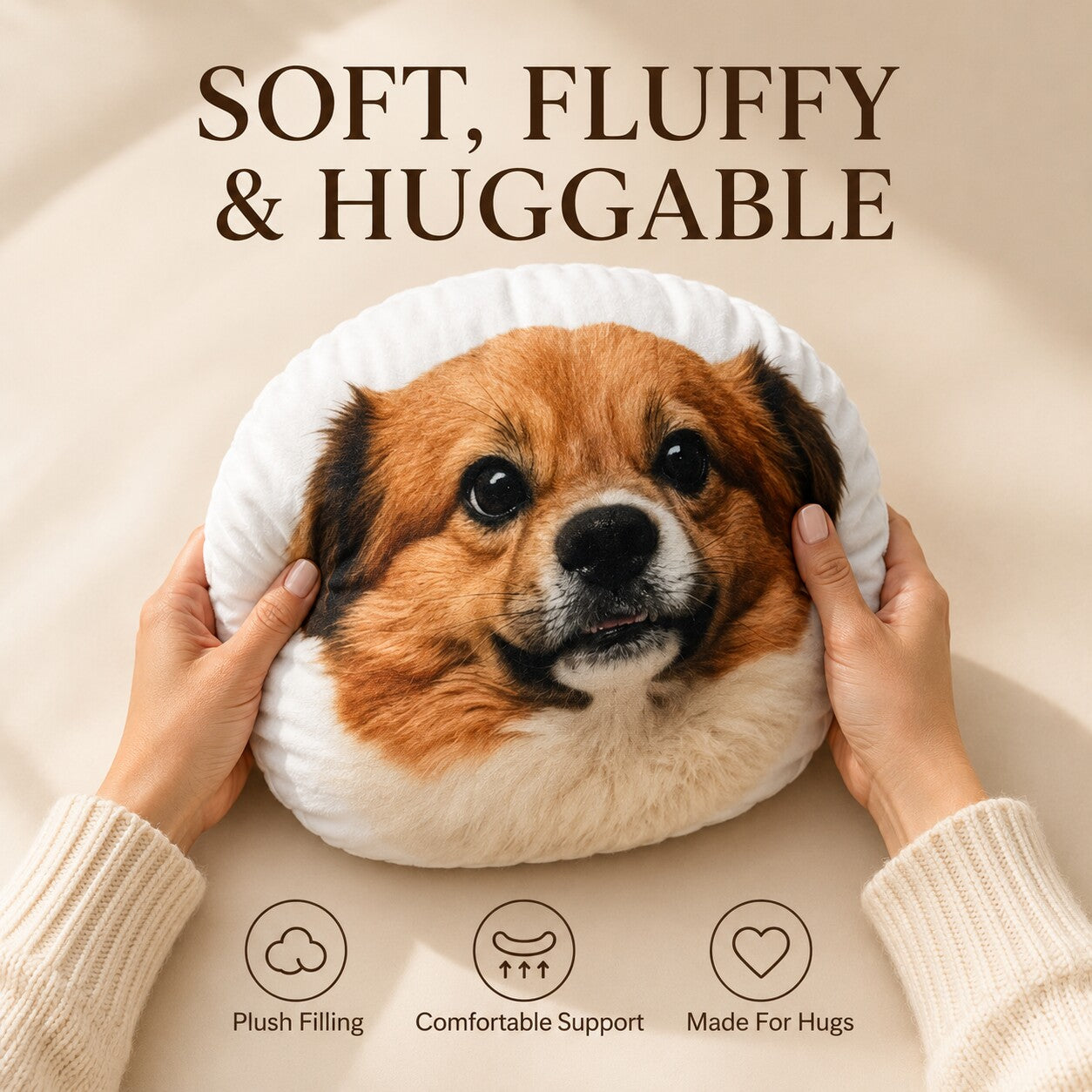 Custom Pet Face Pillow – Personalized Photo Cushion – product view 5