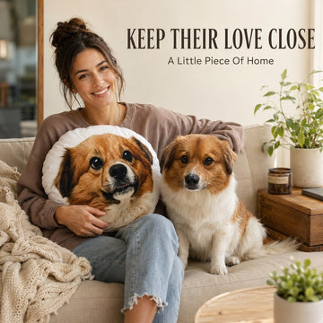 Custom Pet Face Pillow – Double-Sided Personalized Photo Cushion