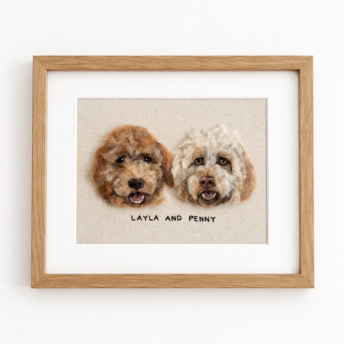 Custom Wool Felt Pet Portrait Frame - main product image
