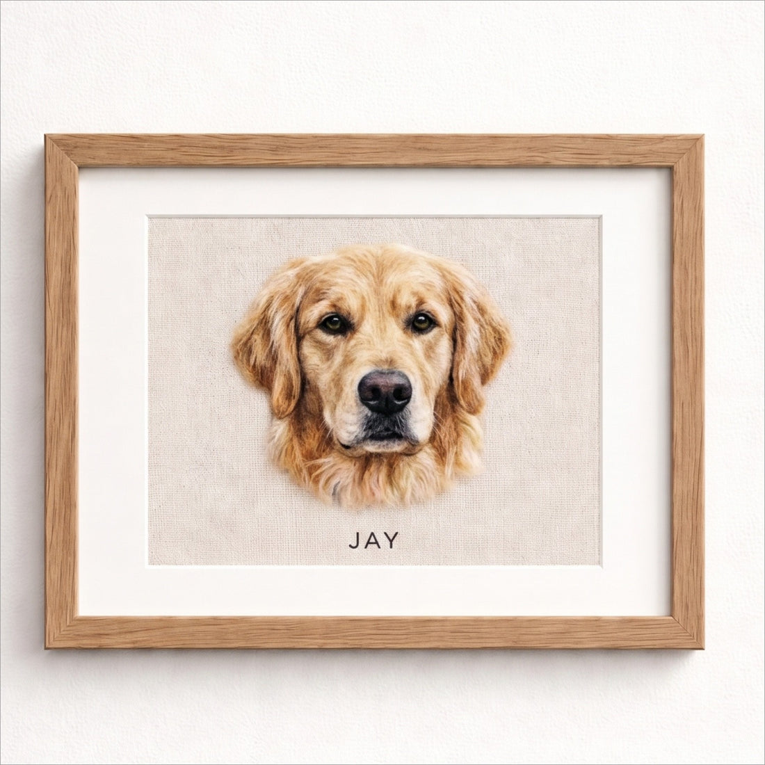 Custom Wool Felt Pet Portrait Frame - main product image
