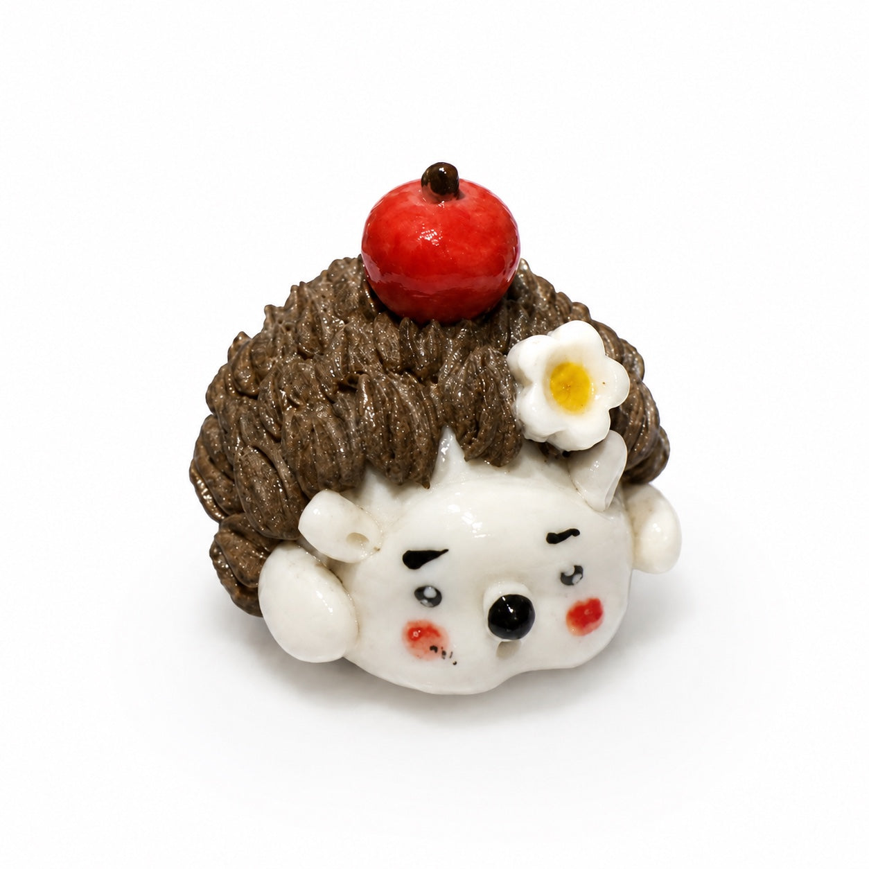 Mini Ceramic Hedgehog Figurines – Handmade Decorative Animal Ornaments