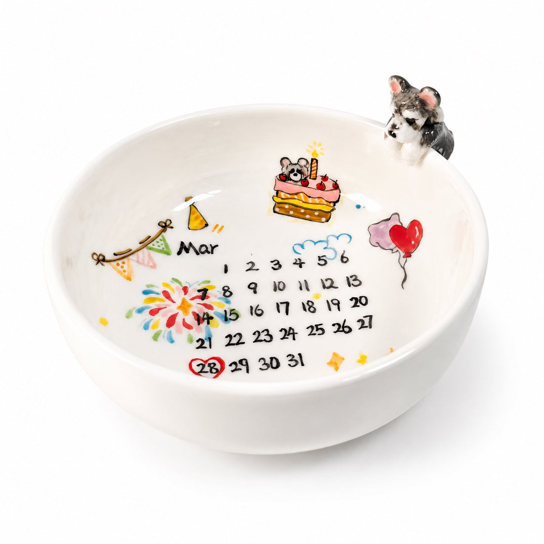 Custom Pet Birthday Memory Bowl - main product image