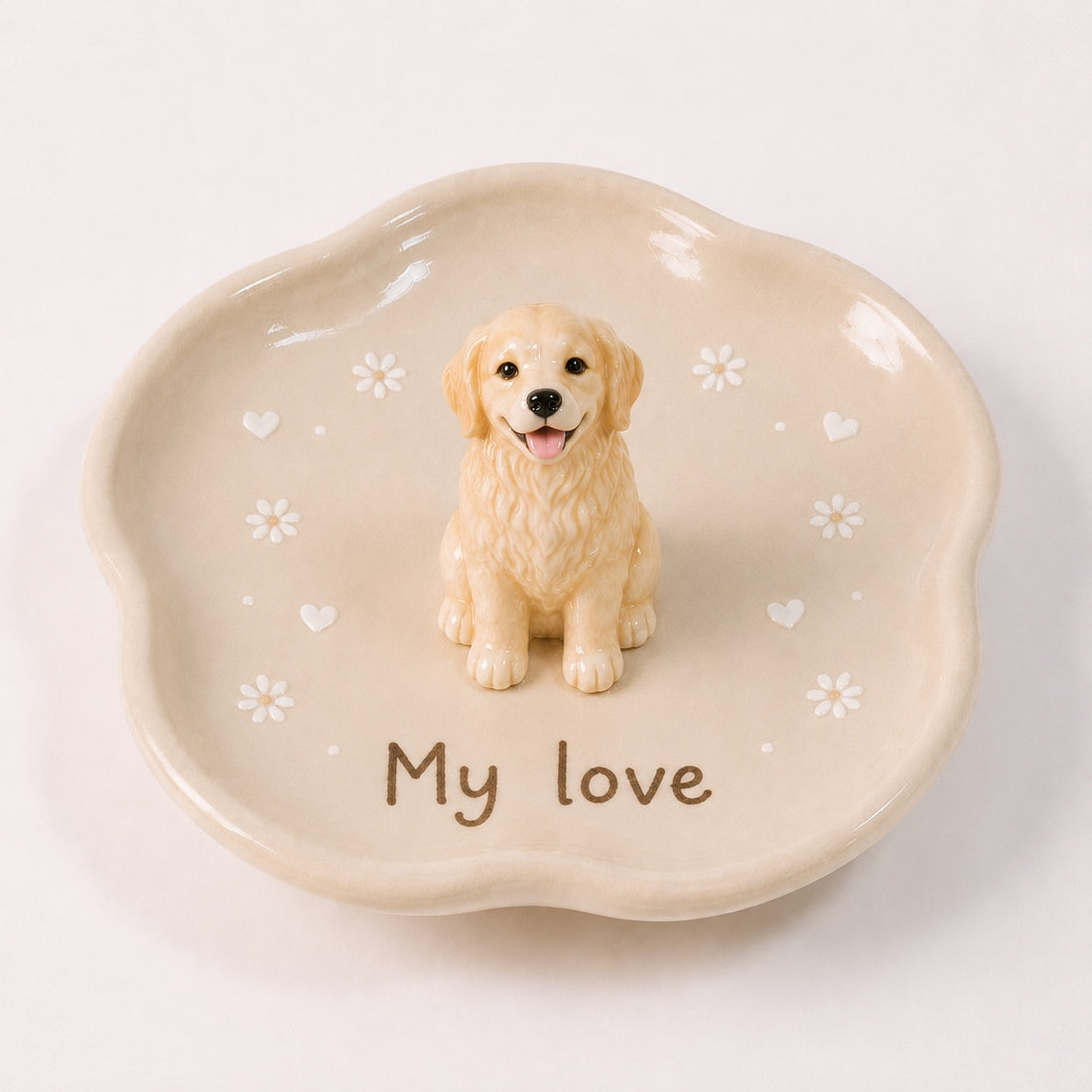 Custom 3D Pet statue Jewelry ring dish