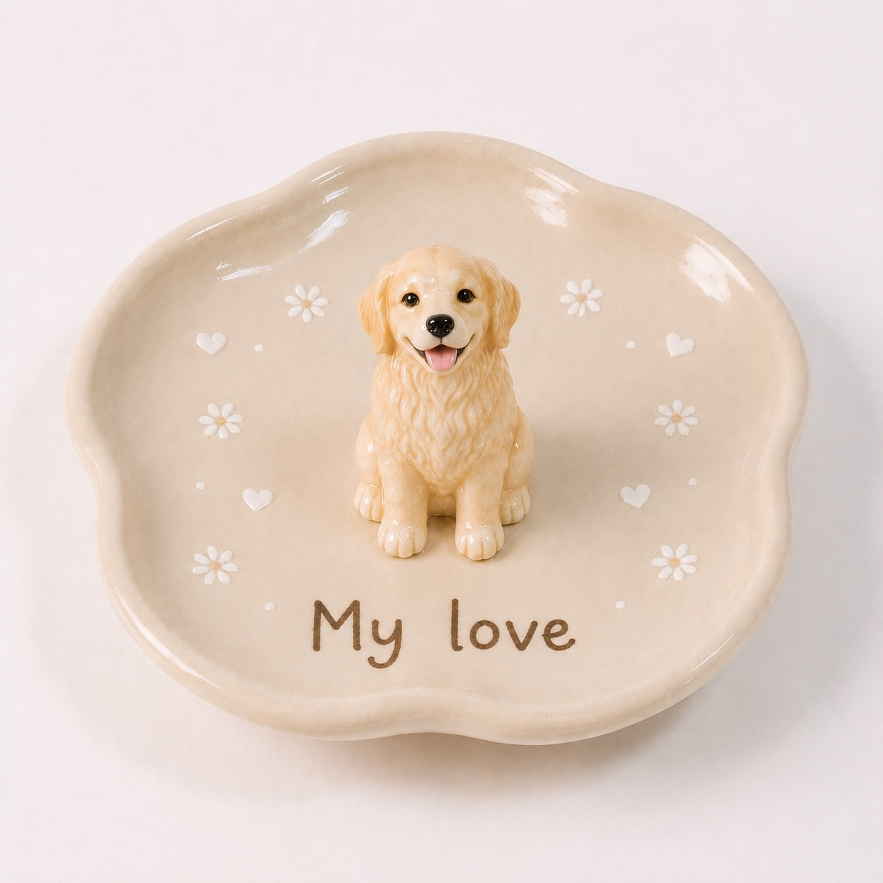 Custom 3D Pet statue Jewelry ring dish