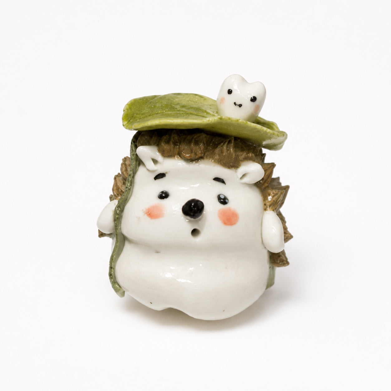 Mini Ceramic Hedgehog Figurines – Handmade Decorative Animal Ornaments