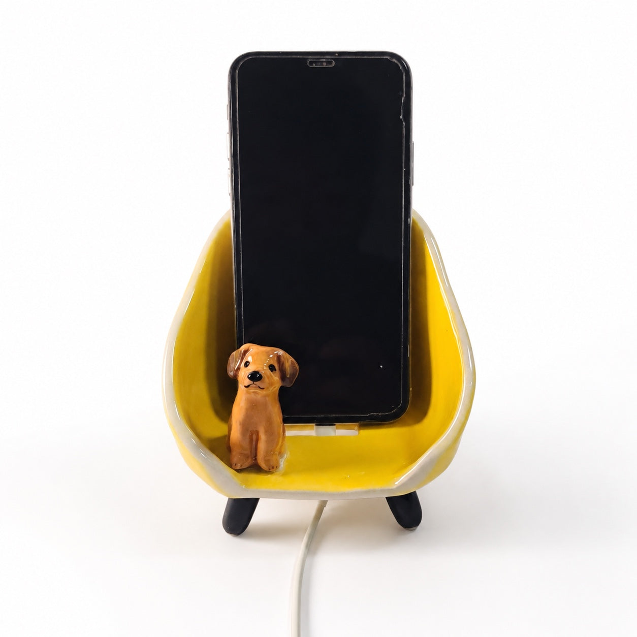 Personalized Ceramic Phone Stand with Custom Pet - personalization detail