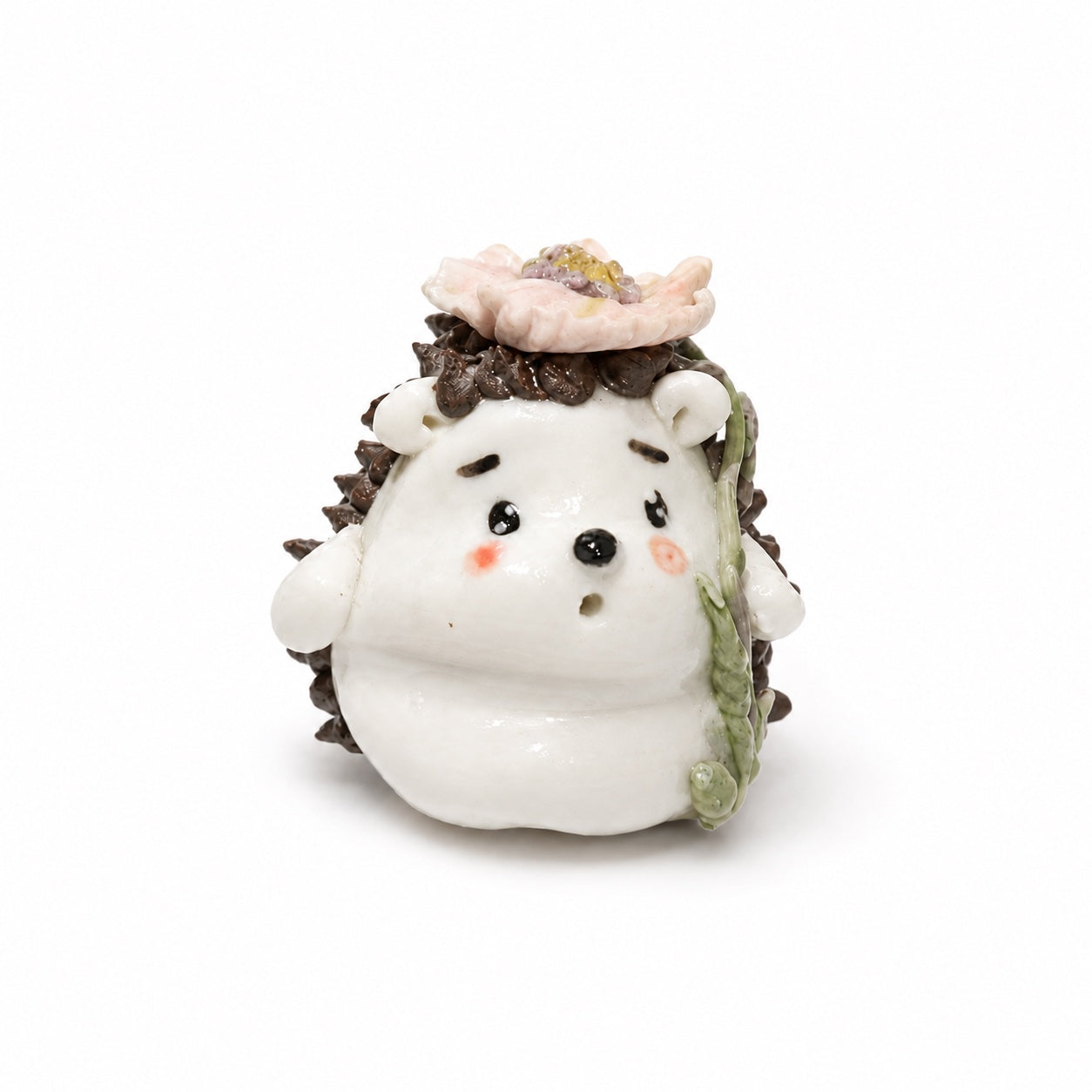 Mini Ceramic Hedgehog Figurines – Handmade Decorative Animal Ornaments