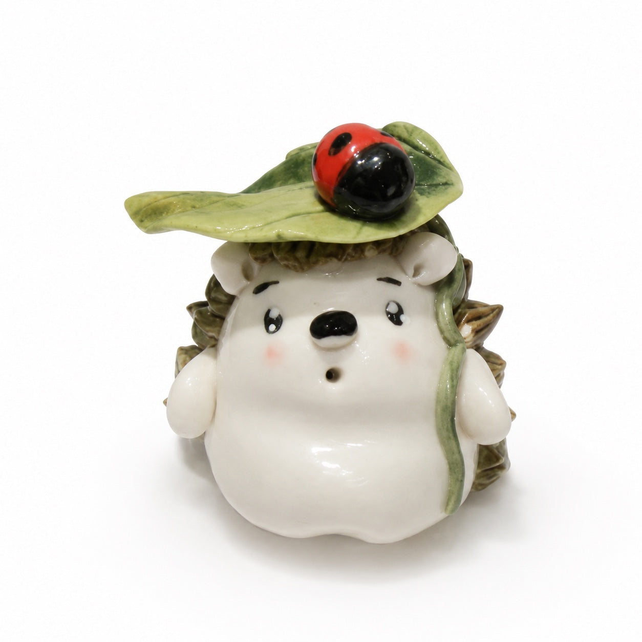 Mini Ceramic Hedgehog Figurines – Handmade Decorative Animal Ornaments