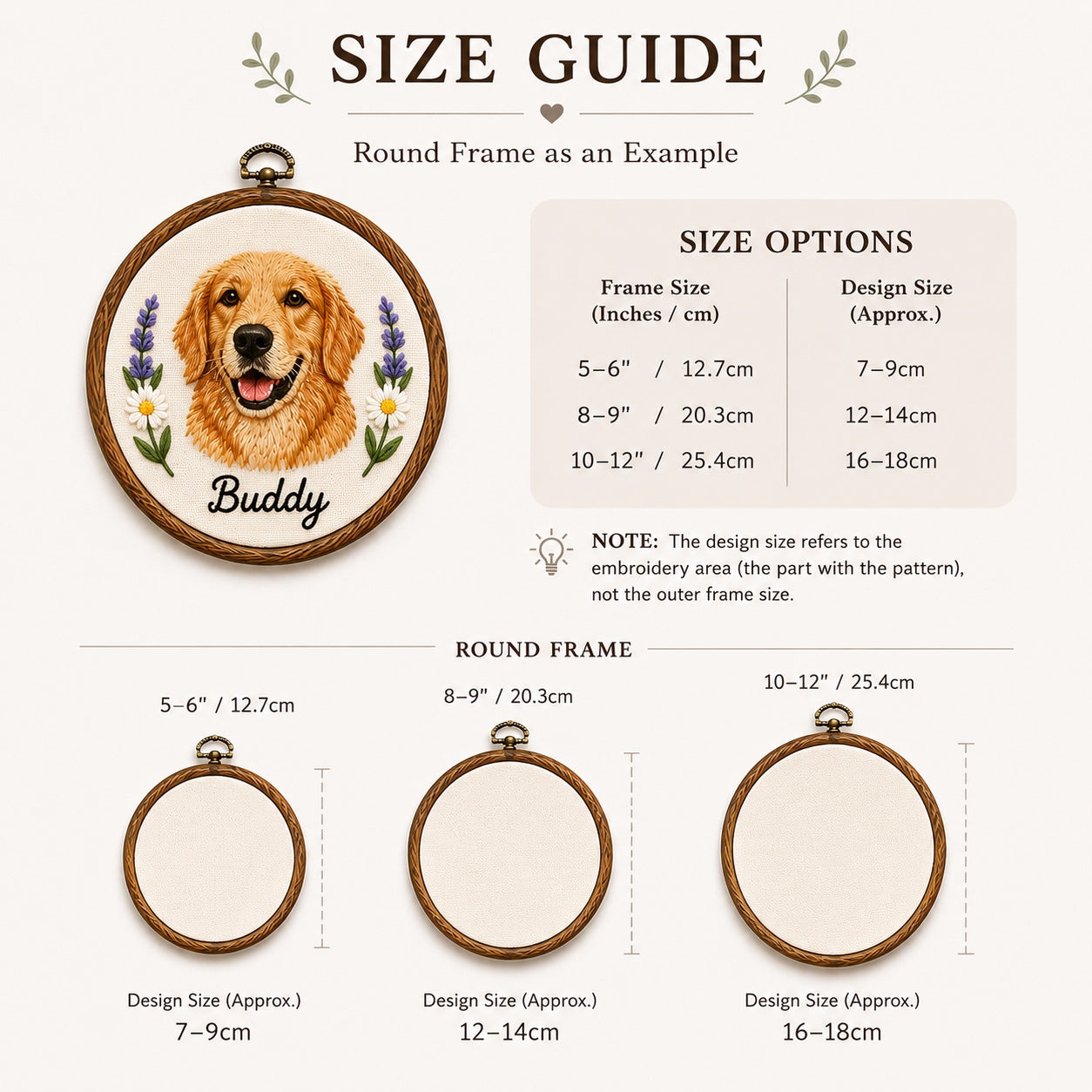Personalized Pet Portrait Embroidery Frame – Handmade Custom Pet Wall Art