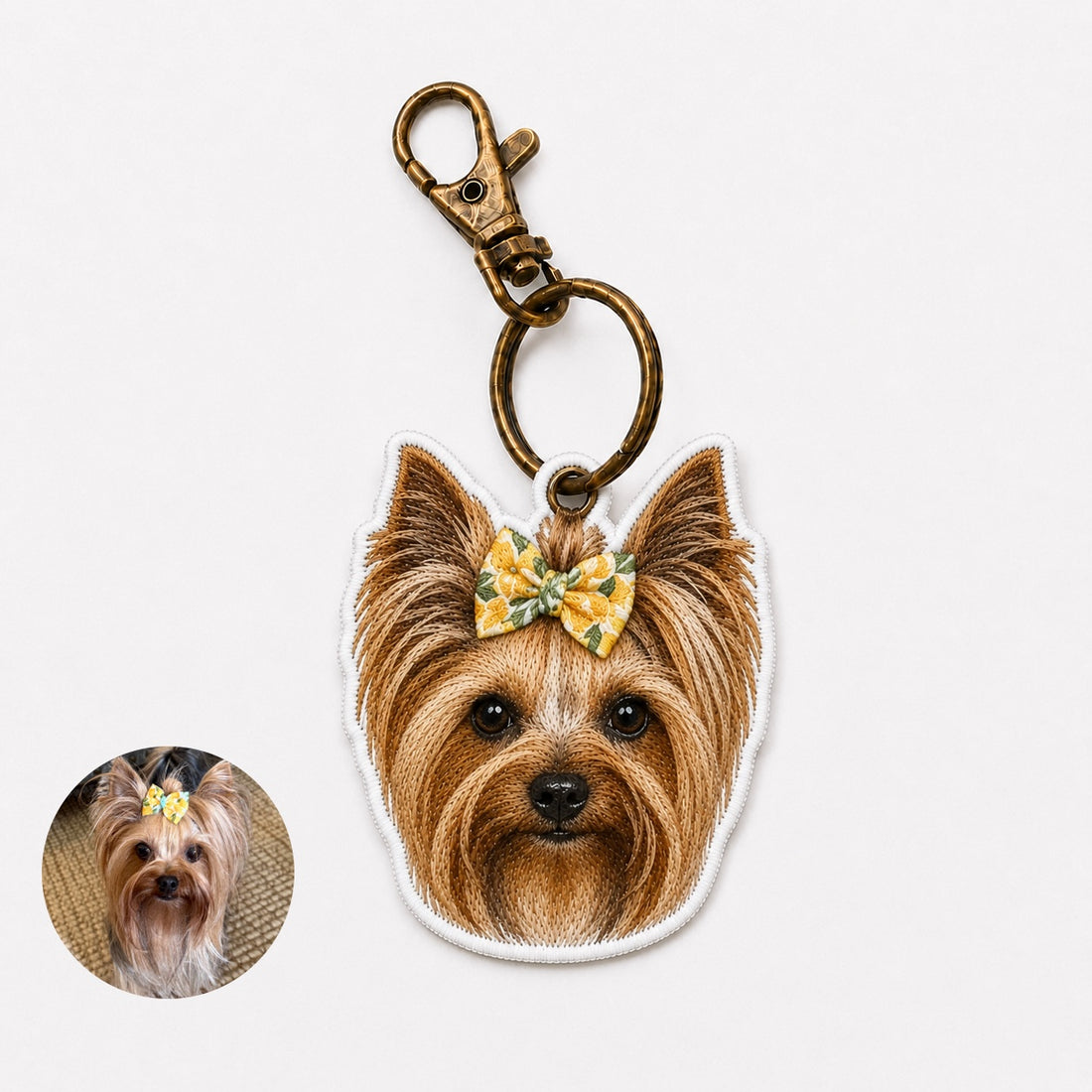 Custom Pet Embroidered Keychain - main product image