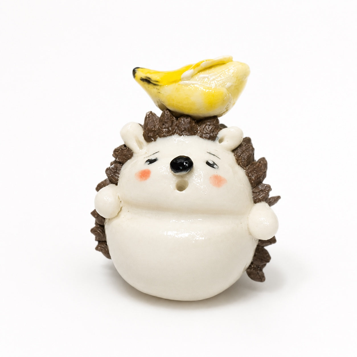 Mini Ceramic Hedgehog Figurines – Handmade Decorative Animal Ornaments