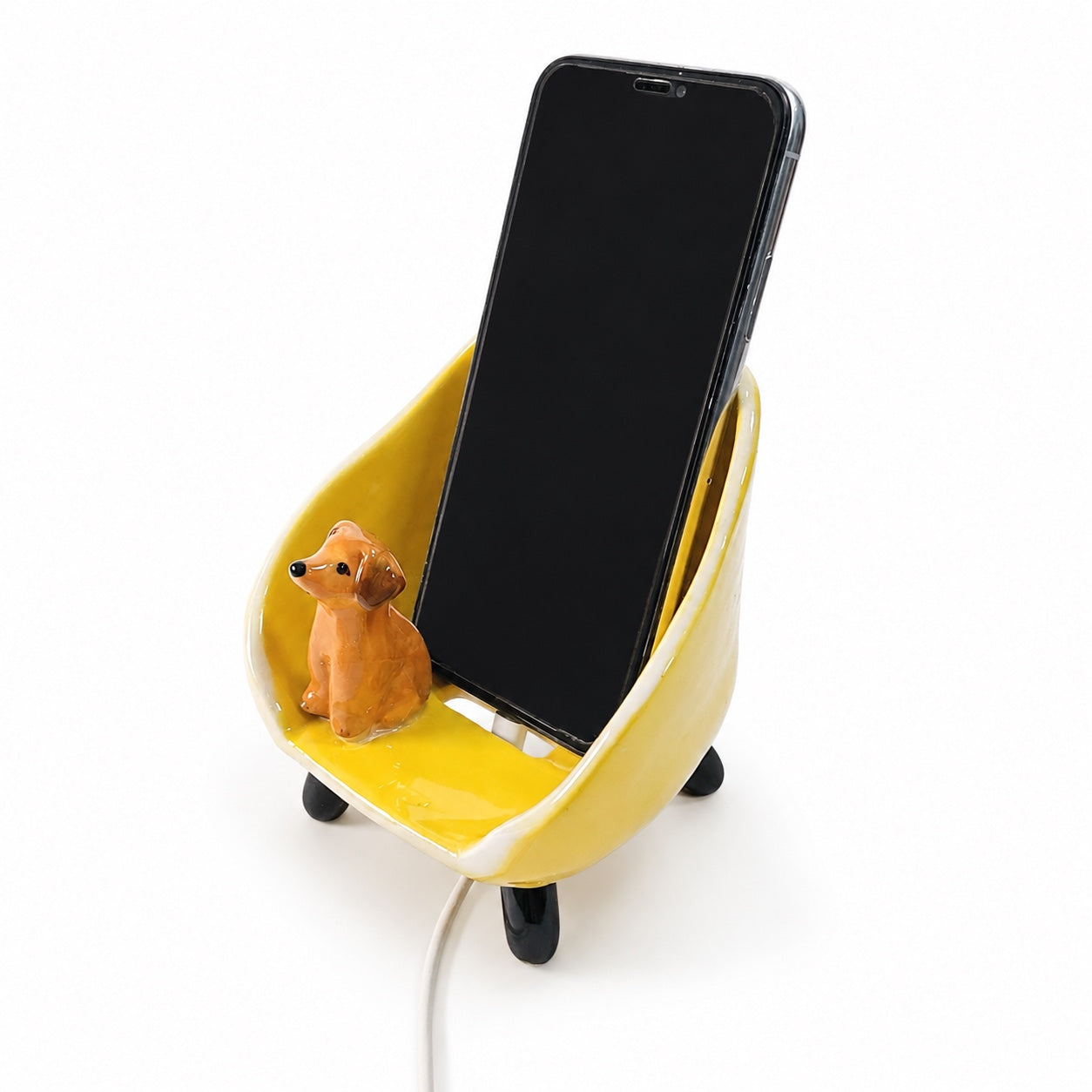 Personalized Ceramic Phone Stand with Custom Pet - alternate product view