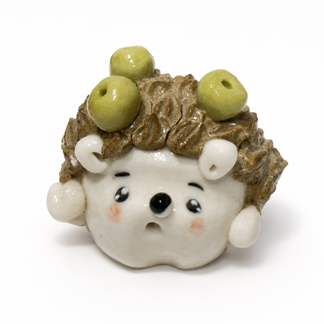 Mini Ceramic Hedgehog Figurines – Handmade Decorative Animal Ornaments