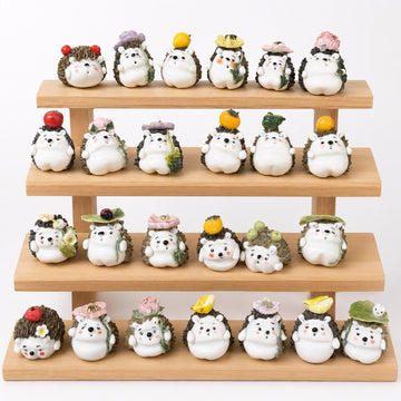Mini Ceramic Hedgehog Figurines – Handmade Decorative Animal Ornaments