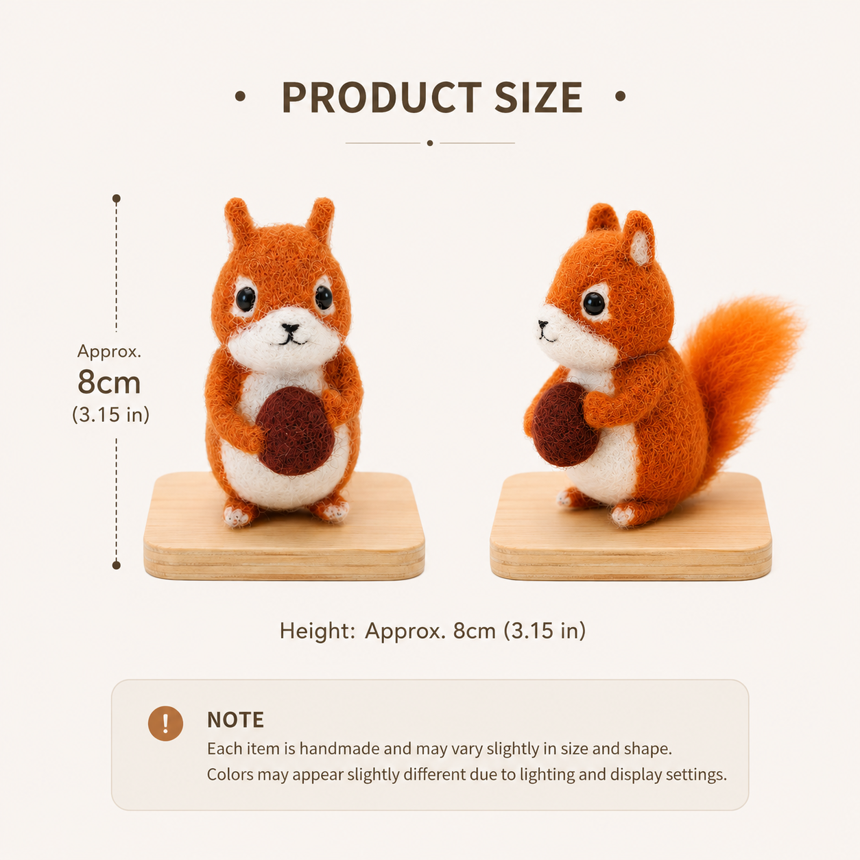 Custom 3D Needle Felted Animal Figurine