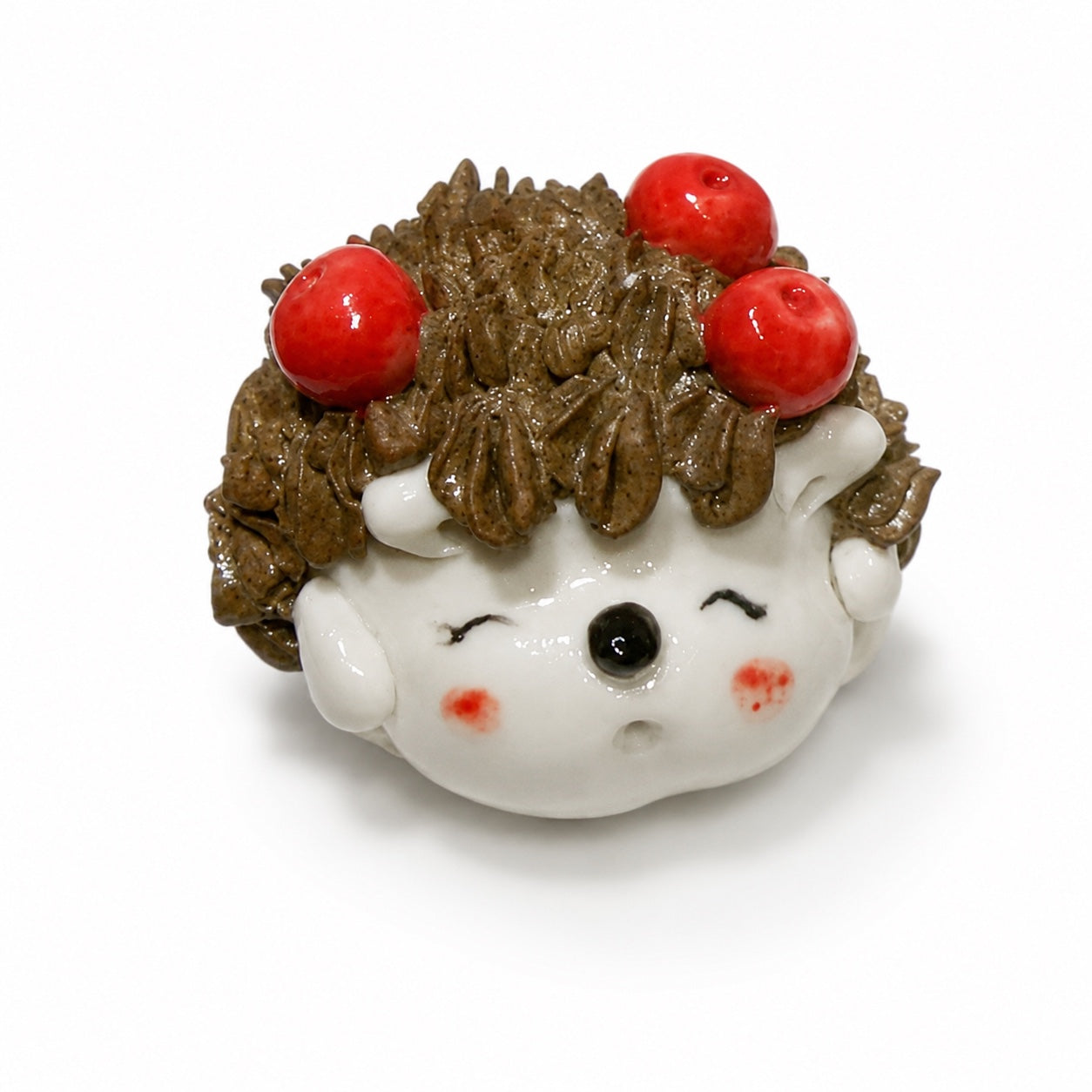 Mini Ceramic Hedgehog Figurines – Handmade Decorative Animal Ornaments